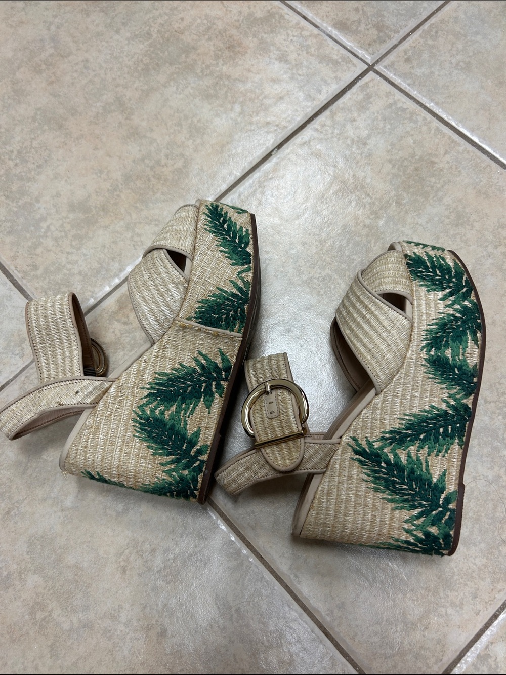 SCHUTZ Raffia Platform Wedges - Picture 4 of 4